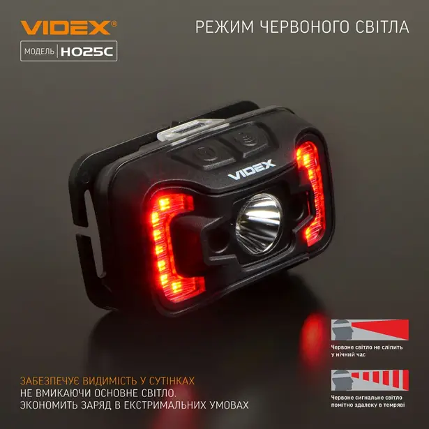 7 - Налобный светодиодный фонарь VIDEX 310Lm 5000K
