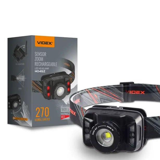 1 - Налобный светодиодный фонарь VIDEX 270Lm 5000K