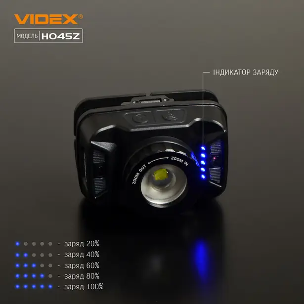 8 - Налобный светодиодный фонарь VIDEX 270Lm 5000K