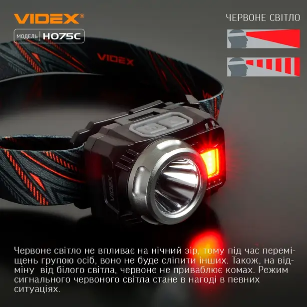 4 - Налобний світлодіодний ліхтар VIDEX 550Lm 5000K