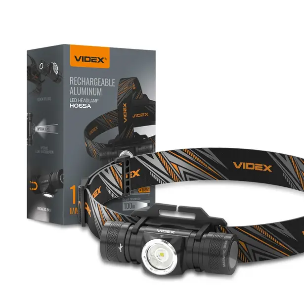 1 - Налобний світлодіодний ліхтар VIDEX 1200Lm 5000K