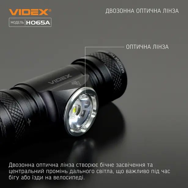 14 - Налобний світлодіодний ліхтар VIDEX 1200Lm 5000K