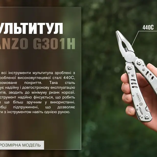 5 - Мультитул Multi Tool Ganzo G301-H