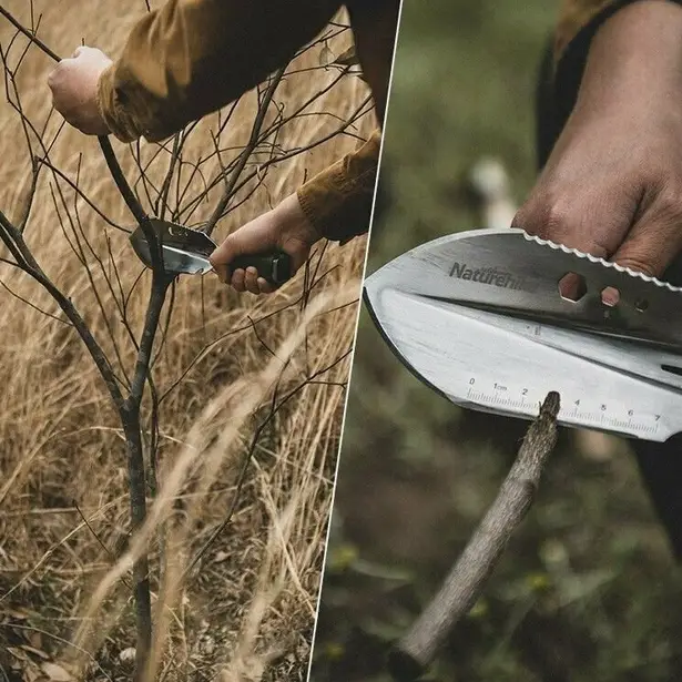 4 - Лопата многофункциональная из нержавеющей стали и паракордом Naturehike NH20GJ001