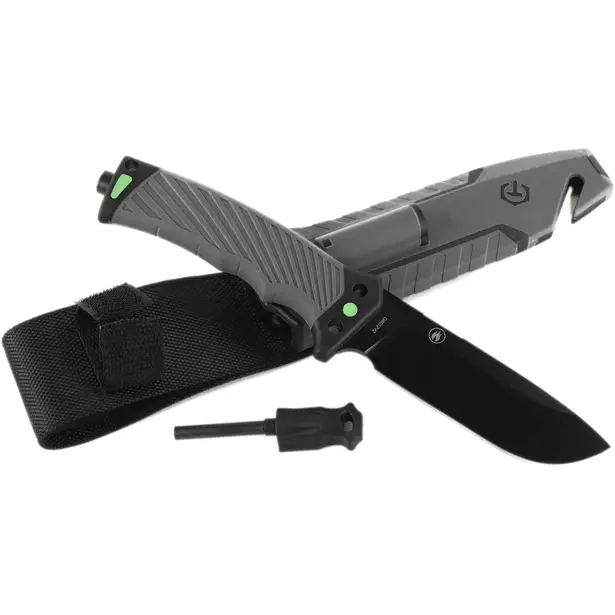 2 - Нож с паракордом Ganzo G8012V2-GY, серый