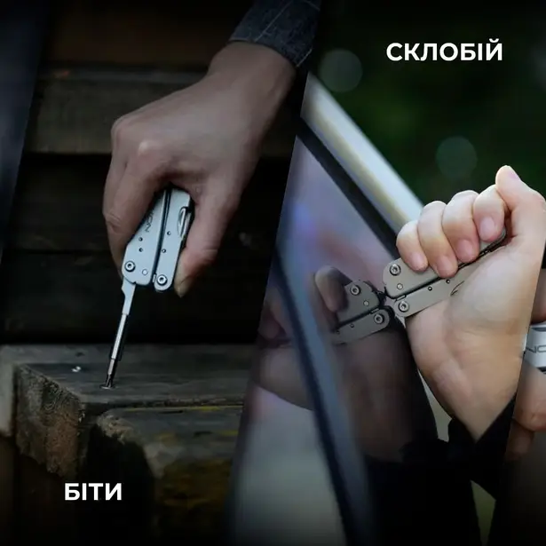 15 - Мультитул міні Roxon M3 зі змінними бітами, сірий