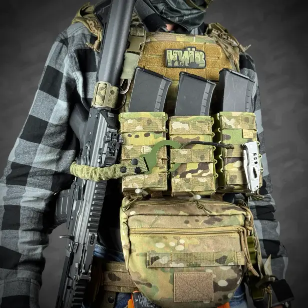 5 - Одноточковий ремінь з комплектом кріплень до плитоноски RAGNAROK THOR Мультикам+Олива