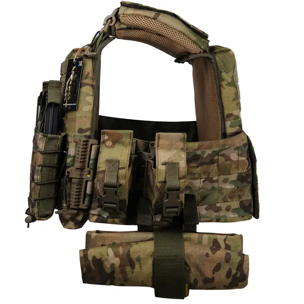 3 - Плитоноска Ares Gen.2. (Комплект 7 підсумків) з системою швидкого скидання. Molle. Колір Мультикам