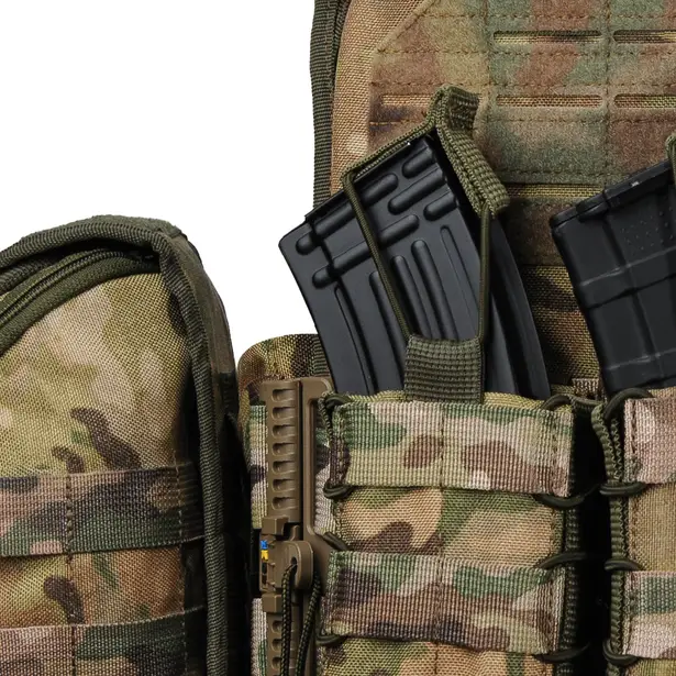 5 - Плитоноска Ares Gen.2. (Комплект 7 підсумків) з системою швидкого скидання. Molle. Колір Мультикам