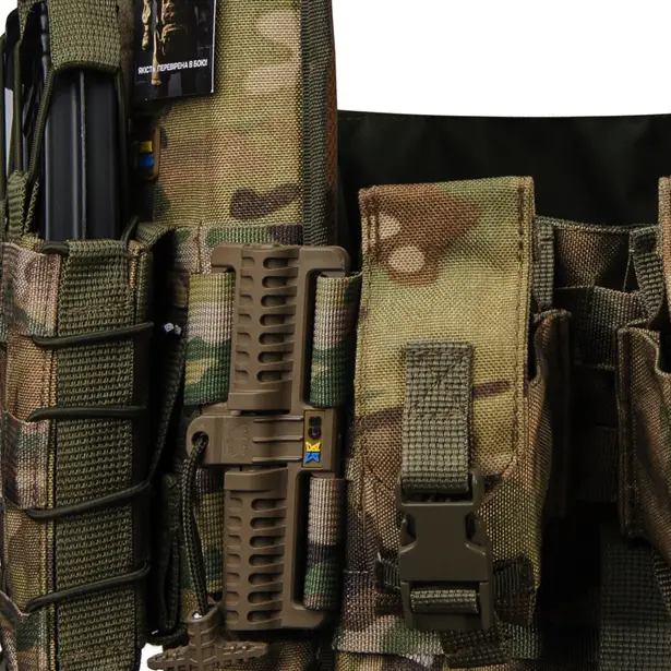 7 - Плитоноска Ares Gen.2. (Комплект 7 підсумків) з системою швидкого скидання. Molle. Колір Мультикам
