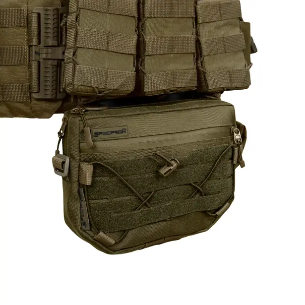 10 - Плитоноска Warmor Gen.3 Pro Max. Система швидкого скидання. (Комплект 7 підсумків). Колір Олива