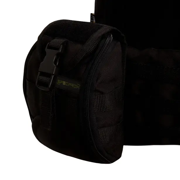 12 - Плитоноска Warmor Gen.3 Pro Max. Система швидкого скидання. (Комплект 7 підсумків). Колір Чорний