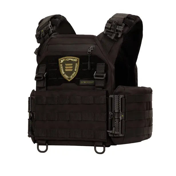 1 - Плитоноска Warmor Gen.3 Pro с системой быстрого сброса. Molle. Цвет Чёрный