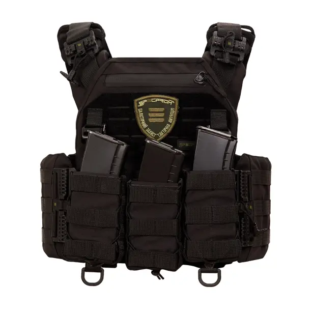 4 - Плитоноска Warmor Gen.3 Pro с системой быстрого сброса. Molle. Цвет Чёрный