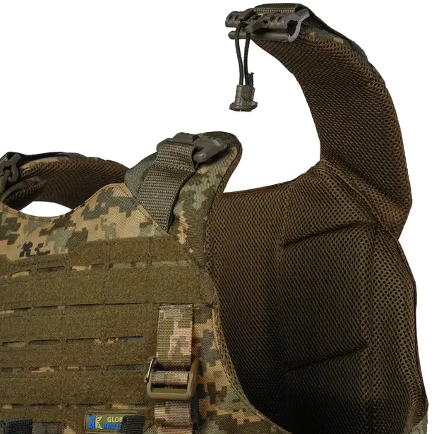 6 - Плитоноска Warmor Gen.4 (Комплект 4 підсумки) з системою швидкого скидання. Molle. Колір Пиксель