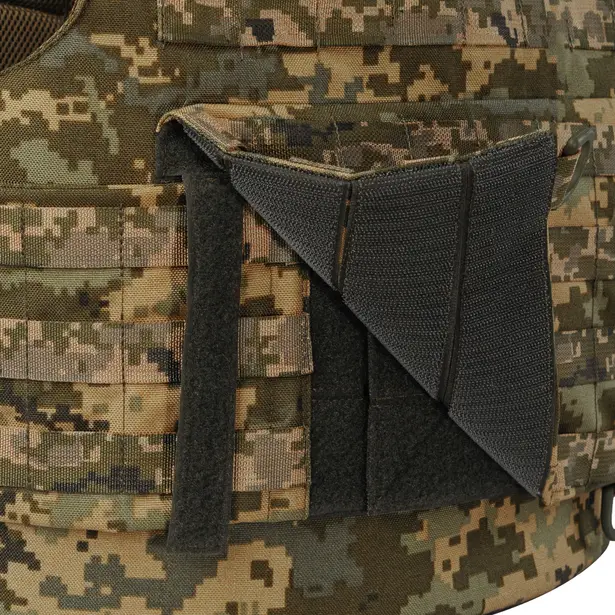 11 - Плитоноска Warmor Gen.4 (Комплект 4 підсумки) з системою швидкого скидання. Molle. Колір Пиксель