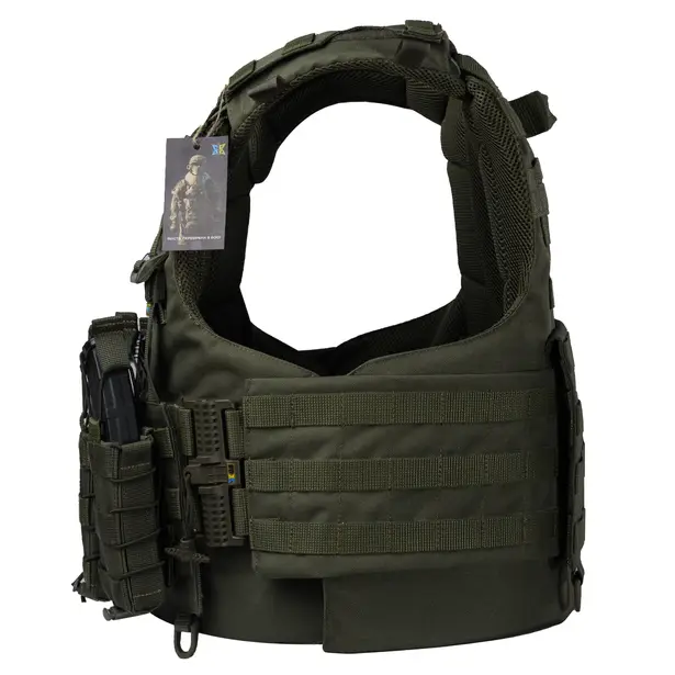 4 - Плитоноска Warmor Gen.4 (Комплект 4 підсумки) з системою швидкого скидання. Molle. Колір Олива