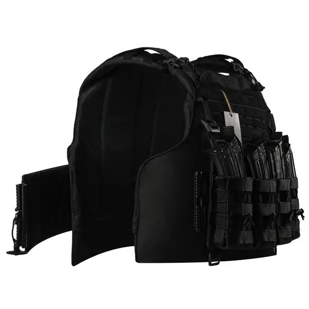 5 - Плитоноска Warmor Gen.4 (Комплект 4 підсумки) з системою швидкого скидання. Molle. Колір Чорна