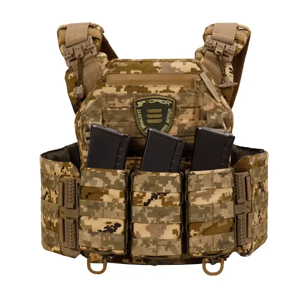 5 - Плитоноска Warmor Gen.3 Pro з системою швидкого скидання. Molle. Колір Піксель