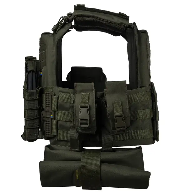 4 - Плитоноска Ares Gen.2. (Комплект 7 підсумків) з системою швидкого скидання. Molle. Колір Олива