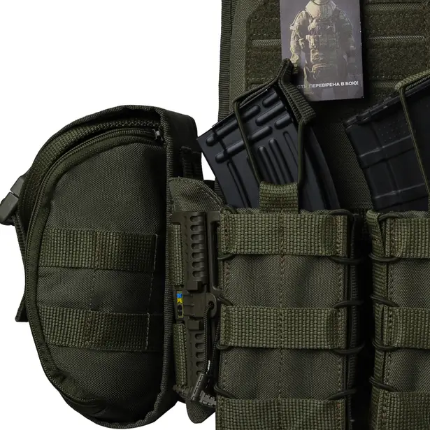 6 - Плитоноска Ares Gen.2. (Комплект 7 підсумків) з системою швидкого скидання. Molle. Колір Олива