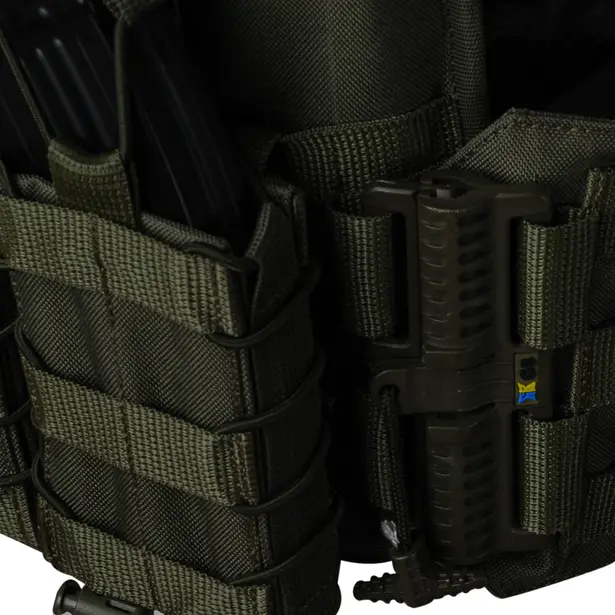 9 - Плитоноска Ares Gen.2. (Комплект 7 підсумків) з системою швидкого скидання. Molle. Колір Олива
