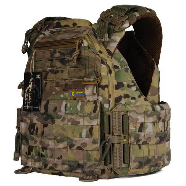 1 - Плитоноска жіноча Warmor gen.3 FL (for Ladies). Без підсумків. Зі швидким боковим та верхнім скиданням (без плит). Мультикам.