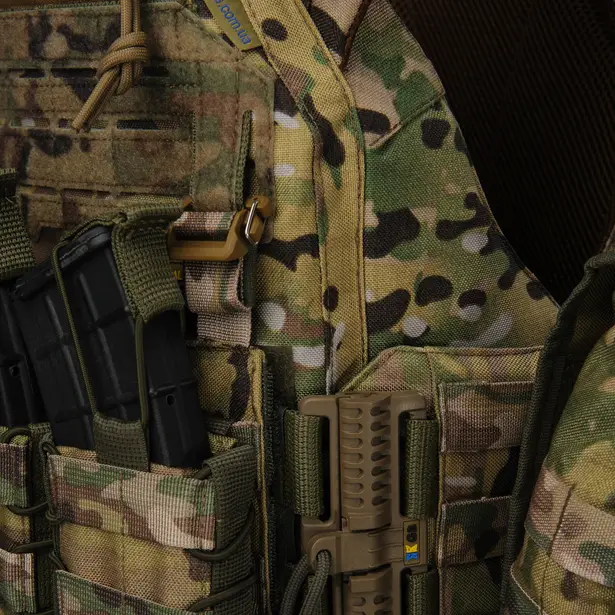 14 - Плитоноска жіноча Warmor gen.3 FL MAX (for Ladies) (без плит). З максимальним набором підсумків, захистом шиї та плечей по 1 класу ДСТУ. Мультикам.