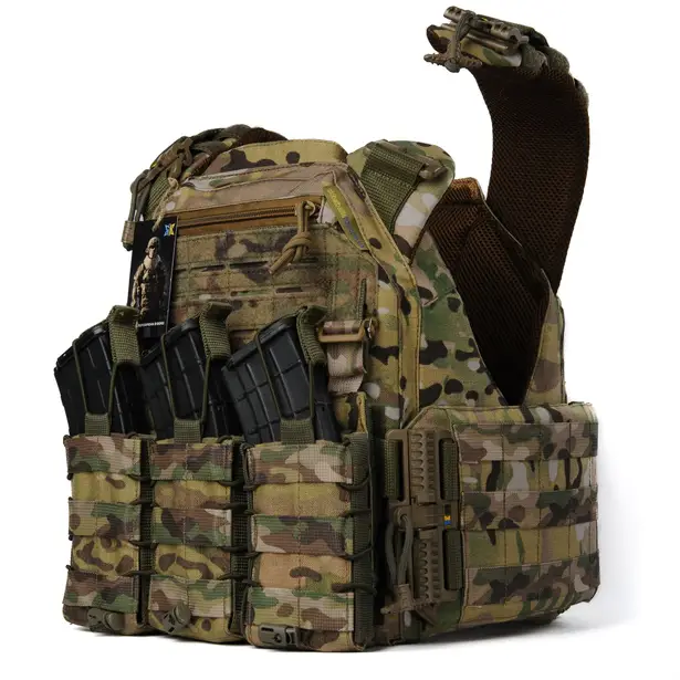 6 - Плитоноска жіноча Warmor gen.3 FL (for Ladies). З підсумками під магазини АК і швидким бічним і верхнім скиданням (без плит). Мультикам.