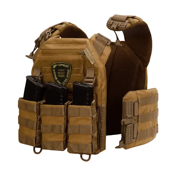 4 - Плитоноска Warmor Gen.3 Pro з системою швидкого скидання. Molle. Колір Койот