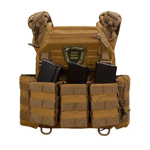 6 - Плитоноска Warmor Gen.3 Pro з системою швидкого скидання. Molle. Колір Койот