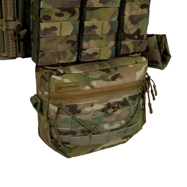 8 - Плитоноска Warmor gen.3 Pro Max XL Мультикам. Система быстрого сброса. 7 подсумков. (Большого размера)