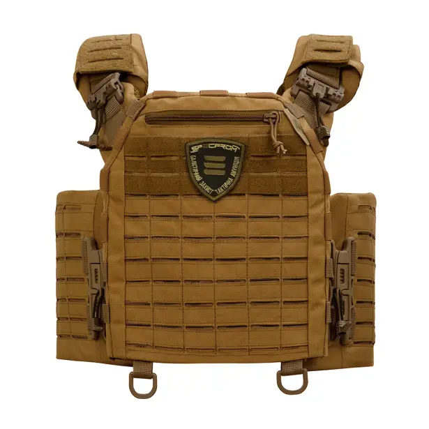 13 - Плитоноска SPECPROM WARMOR Gen.5 V2 з повним комплектом підсумків Койот