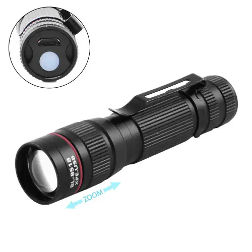 2 - Ліхтар ручний Police X-Balog LED + COB USB BL-B518, Чорний