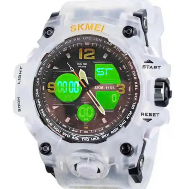 2 - Годинник наручний SKMEI 1155BWT, Білий