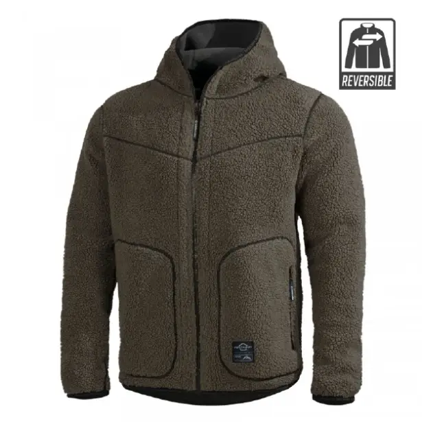 1 - Флисовая куртка-кофта Pentagon IANOS SHERPA 2-IN-1. Олива