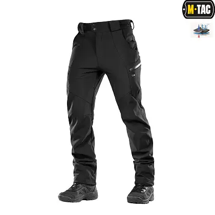 4 - Штани M-Tac Soft Shell Winter. Чорний