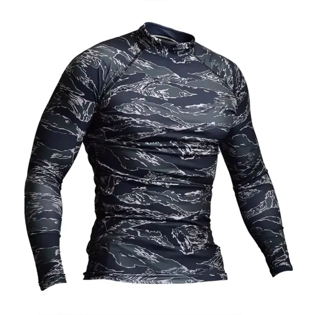 1 - Мужской рашгард SPECPROM Black Tiger Stripes Camo