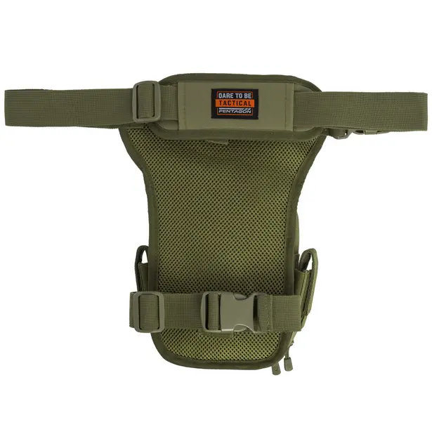 4 - Сумка оружейная на бедро Pentagon Max-S 2.0 Gun Thigh Pouch 3,7 л, Олива
