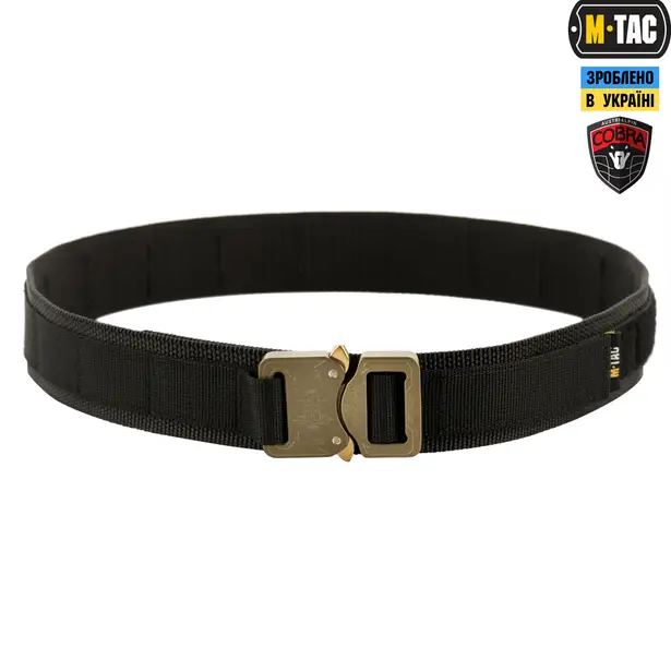 1 - Тактический ремень Cobra Buckle Tactical Belt M-Tac. Размер M/L. Черный