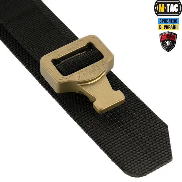 2 - Тактический ремень Cobra Buckle Tactical Belt M-Tac. Размер M/L. Черный