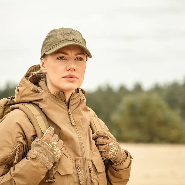 7 - Тактична кепка Helikon PolyCotton Ripstop складна. Койот