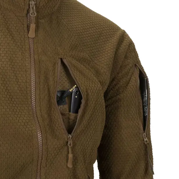 5 - Флисовая куртка-кофта Helikon AlphaTactical. Койот