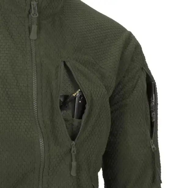 3 - Флисовая куртка-кофта Helikon AlphaTactical. Олива
