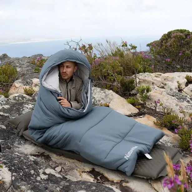 3 - Спальний мішок з підігрівом Naturehike BE400 CNK2300SD021 правий. Сірий