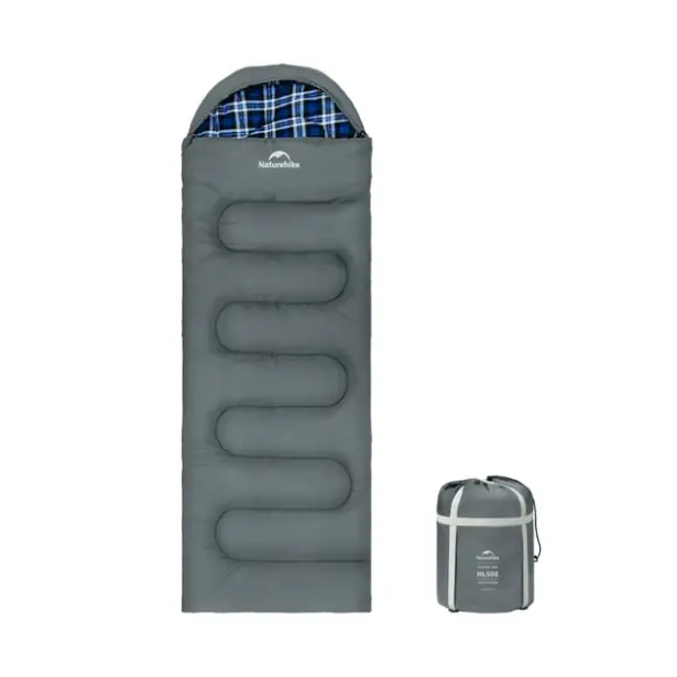 1 - Спальний мішок з капюшоном Naturehike Clear Sky CNK2450WS042. Сірий