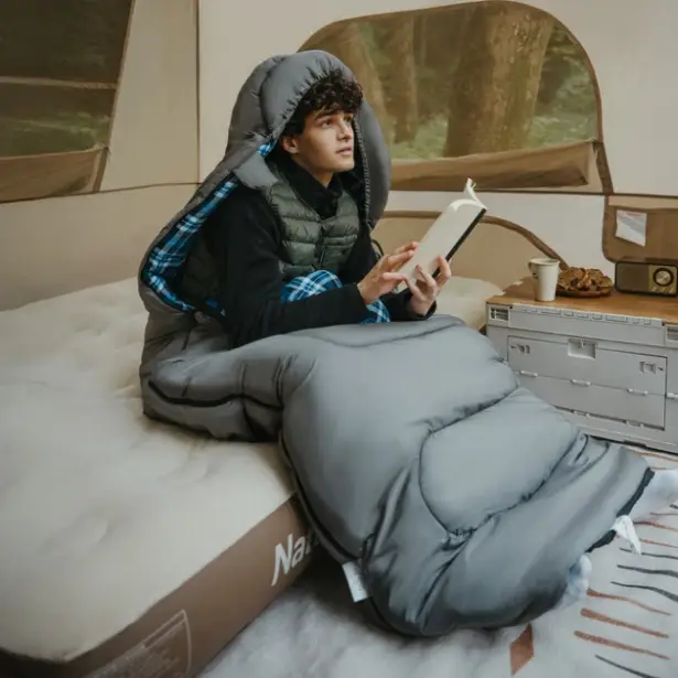 5 - Спальний мішок з капюшоном Naturehike Clear Sky CNK2450WS042. Сірий