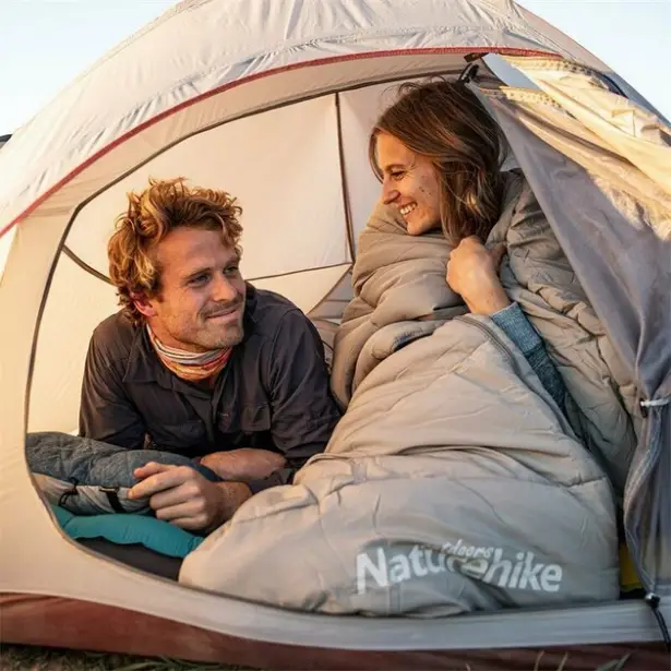 4 - Спальний мішок з каптуром і мішком Naturehike M400 CNK2350WS023 правий. Зелений