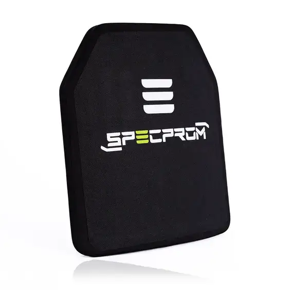 1 - Керамічна бронеплита Sic+PE 6-го класу SPECPROM. Вага 2.4 кг. Розмір 25 на 30 см
