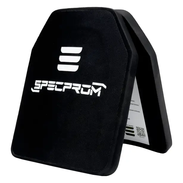 3 - Керамические бронеплиты SPECPROM Sic+PE 6-го класса . Вес 2.3 кг. Размер 25 на 30 см. Комплект- 2 шт